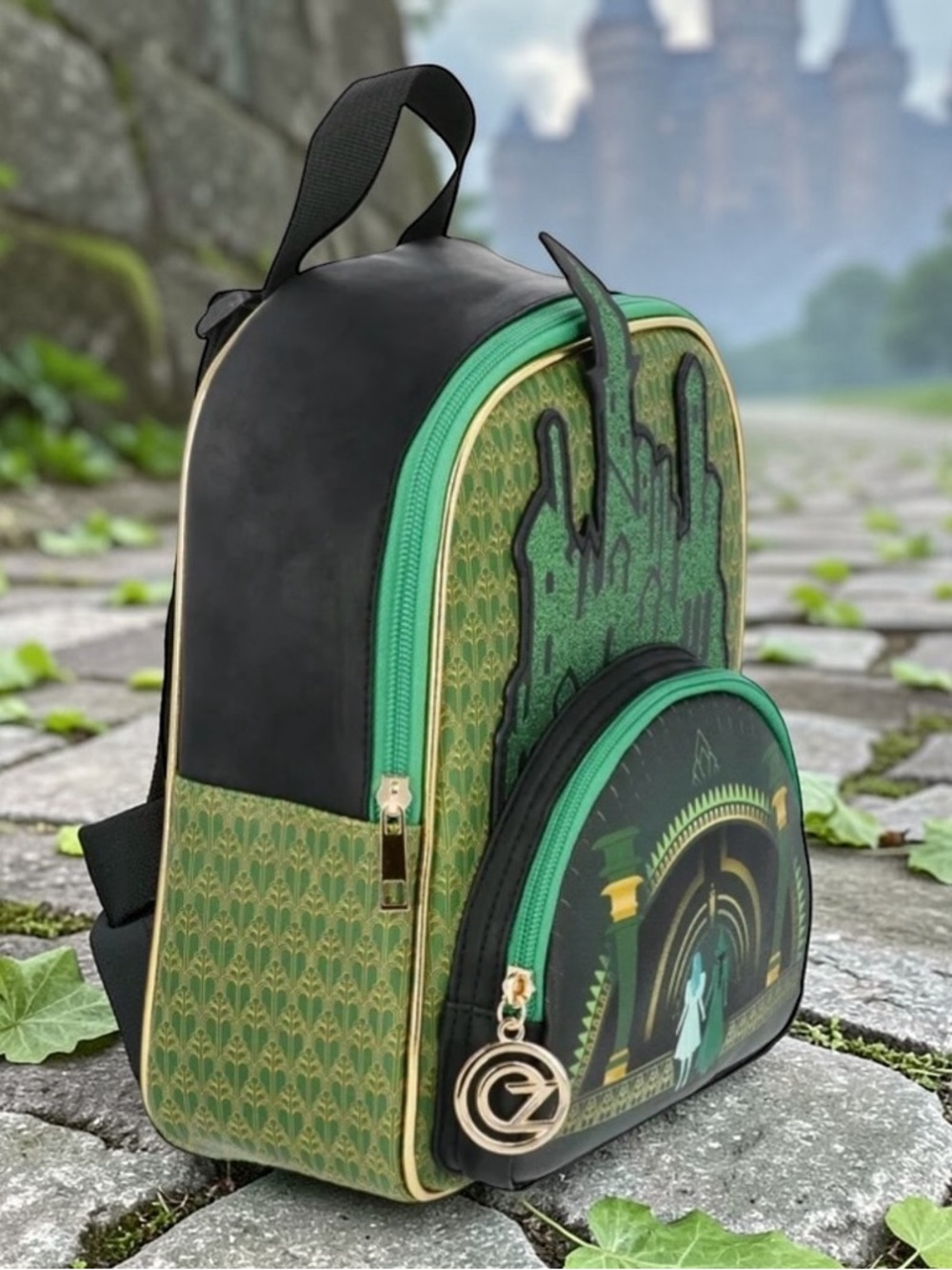 Wicked Emerald City Women's 10.5" Mini Backpack, Green/Black